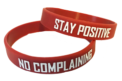 No Complaining Wristbands - Burgundy