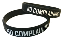 No Complaining Rule Wristbands - Black